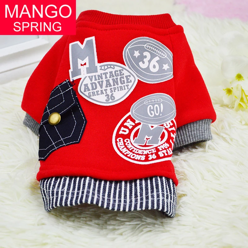 New Cotton Dog Sweater Shirt Pet Clothes Fashion Baseball Uniform Jersey Coat Clothing for Small Dogs Apparel 2016 | Дом и сад