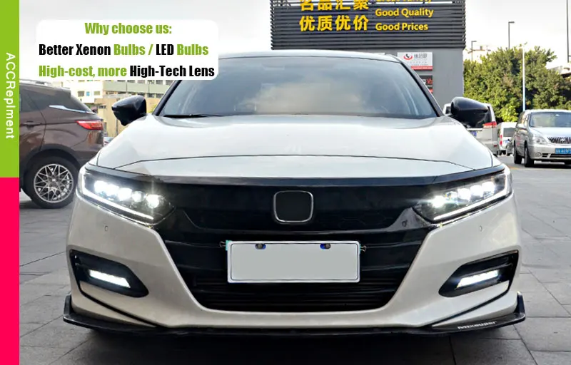 Автомобильный Стайлинг для Honda accord светодиодный головной светильник s светодиодный головной фонарь Ангел глаз светодиодный светильник противотуманный светильник s дневные ходовые огни