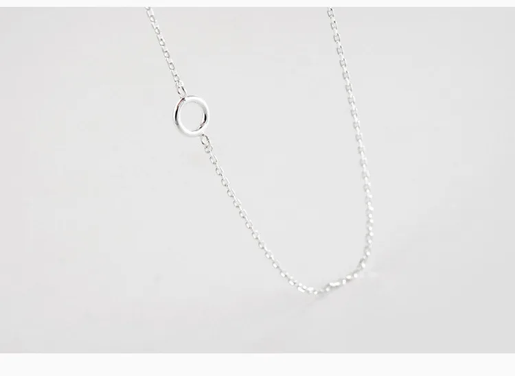 925 пробы Серебряное простое круглое колье-чокер для женщин kolye bijoux femme collares воротник mujer collares de moda