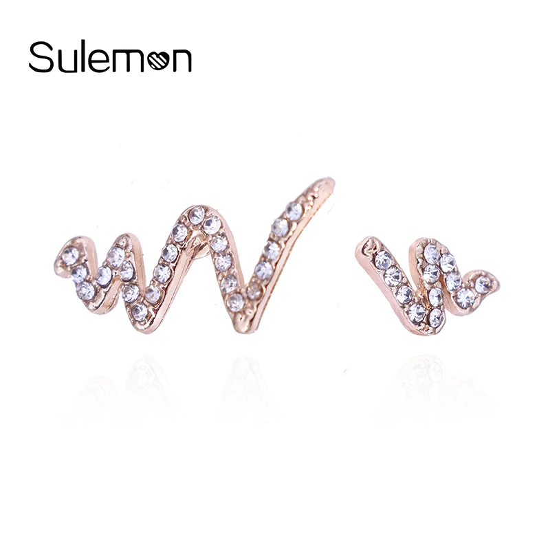 Асимметричные женские серьги клипсы с молнией SULEMON без проколотых ушей пирсинга