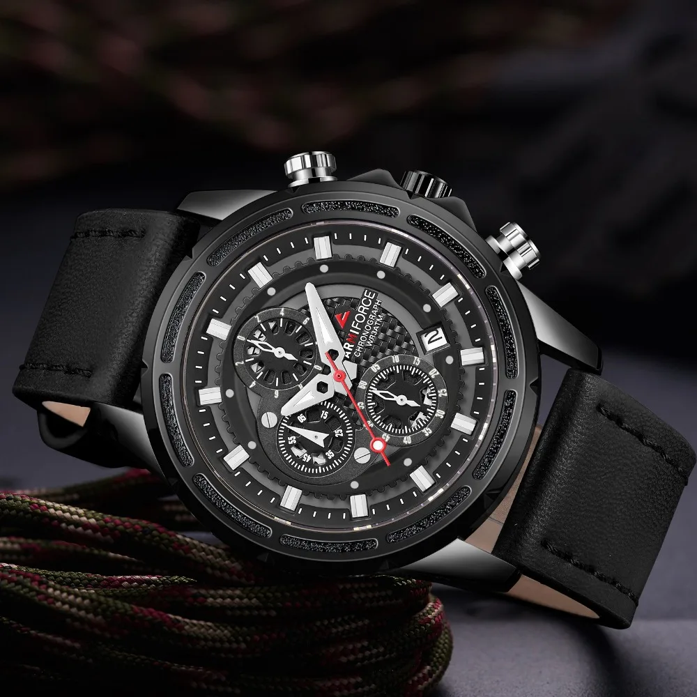 ARMIFORCE Военная Униформа Календари Часы для мужчин хронограф человек спортивные