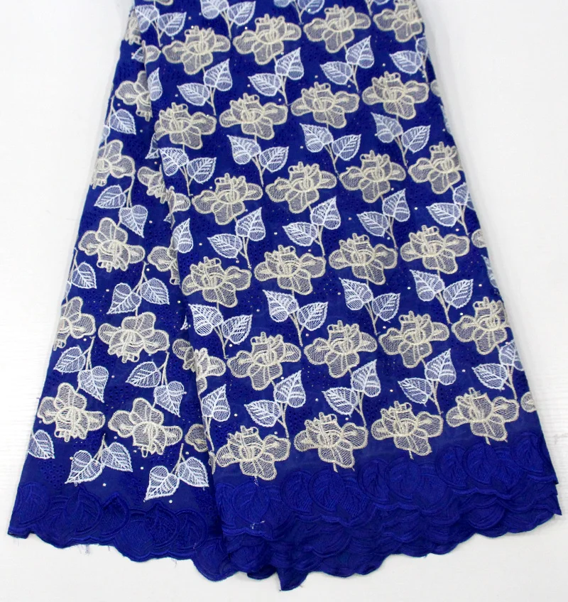 Hot Sale African Swiss Voile Lace In Switzerland Cotton Material Fabric High Quality Stones Wedding | Дом и сад