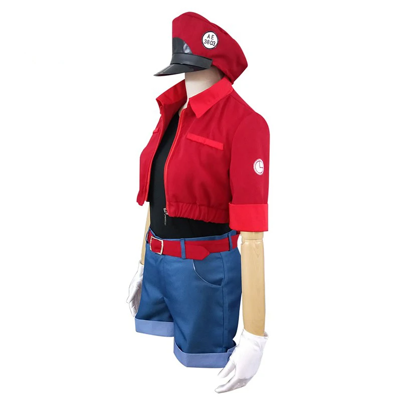 Шапка для косплея эритроцитарная униформа из аниме Hataraku Saibou одежда с красными