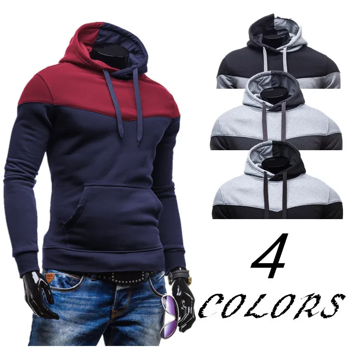 

man of 2020 autumn winters is recreational color matching sets hooded fleece