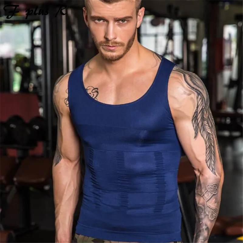 F plus R Men's Body Shaper Fitness Sport Tank Top Waist cincher and Tummy Control Slimming Belly Underwear Girdles Vest | Спорт и
