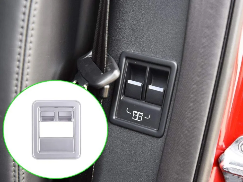 

ABS Chrome The Second Row Seat Down Button Adjustment Frame Cover Trim For Land Rover Discovery 5 2017 Car-styling 3D Stickers