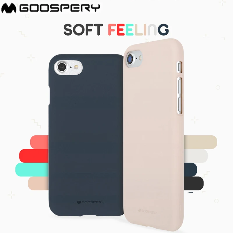 Оригинальный мягкий матовый резиновый чехол Mercury Goospery для Apple iPhone 12 mini 11 pro max 5 5S 6S 7
