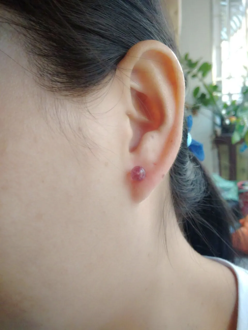 Женские серьги гвоздики из чистого серебра S925 пробы с натуральным кварцем