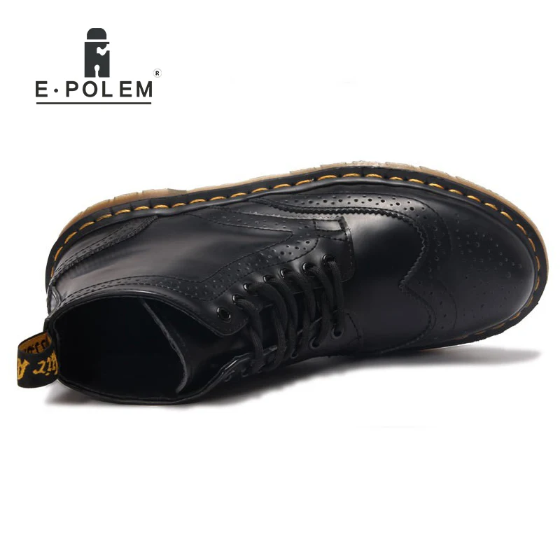 Ботинки-мартинсы из натуральной кожи унисекс в английском стиле | Обувь
