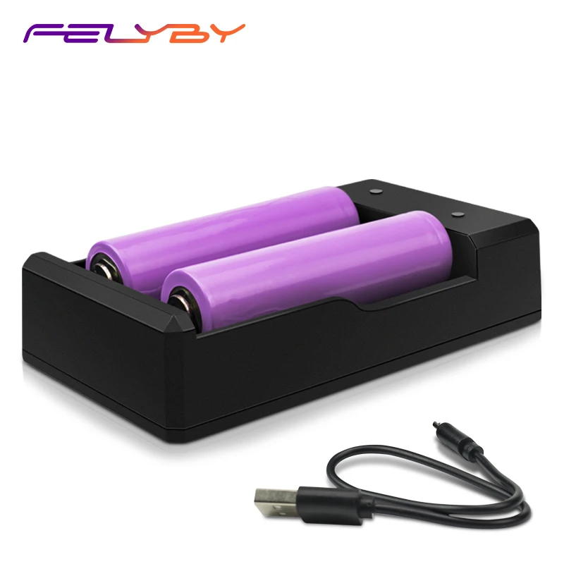 FELYBY 2 слота мобильный интеллектуальный литиевый аккумулятор USB зарядное