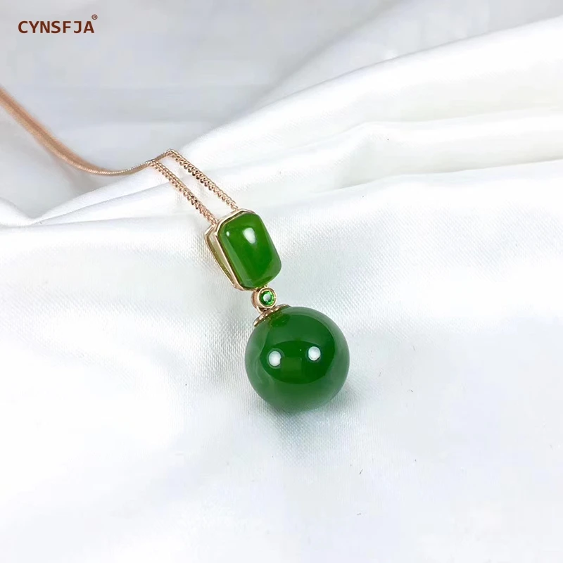 Certified Natural Hetian Jade Jasper Inlaid With 18K Gold Lucky Jade Pendant Hand Carved High Quality S925 Necklace Best Gifts
