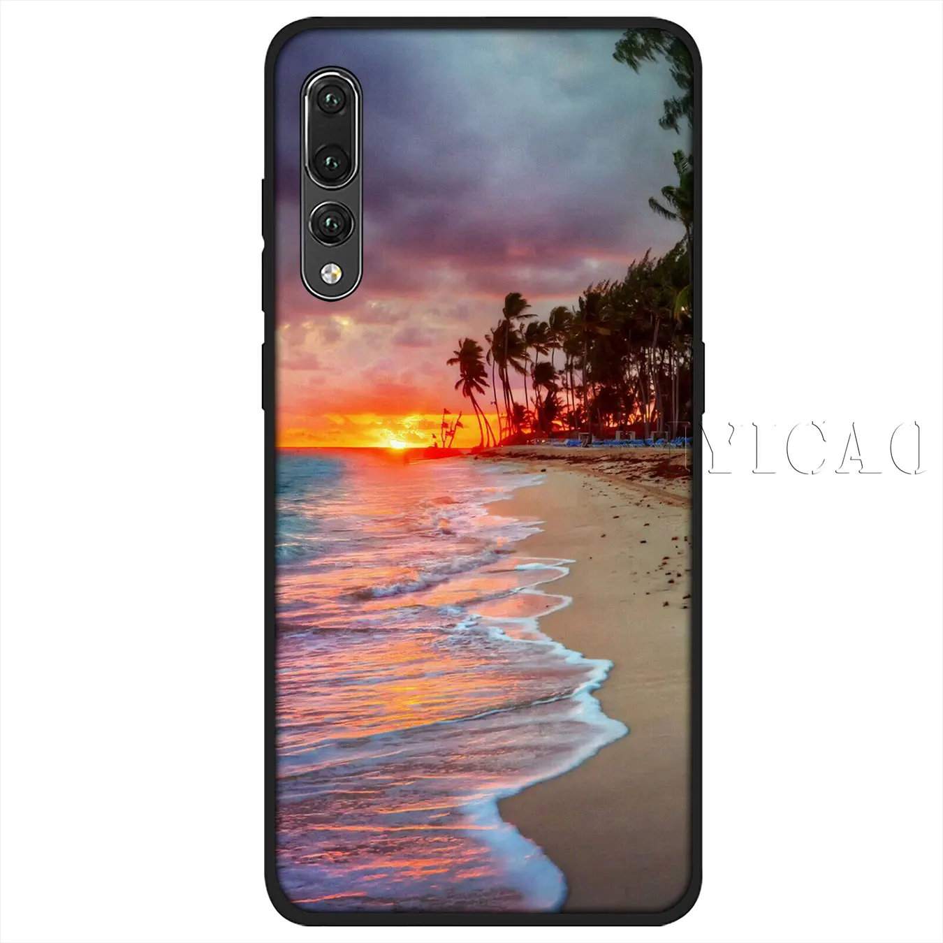 IYICAO Summer nature sea blue Ocean Waves Soft Silicone Case for Huawei P30 P20 Pro P10 P9 P8 Lite Mini 2017 2016 P smart Z 2019 |
