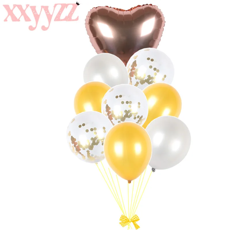 XXYYZZ 9 шт. Смешанные розовые Свадебные Воздушные шары синие украшения для детского