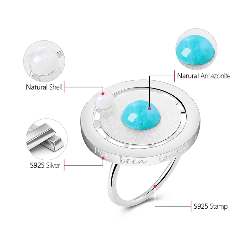 Lotus Fun реальные 925 серебро День Святого Валентина подарок вы моя планета