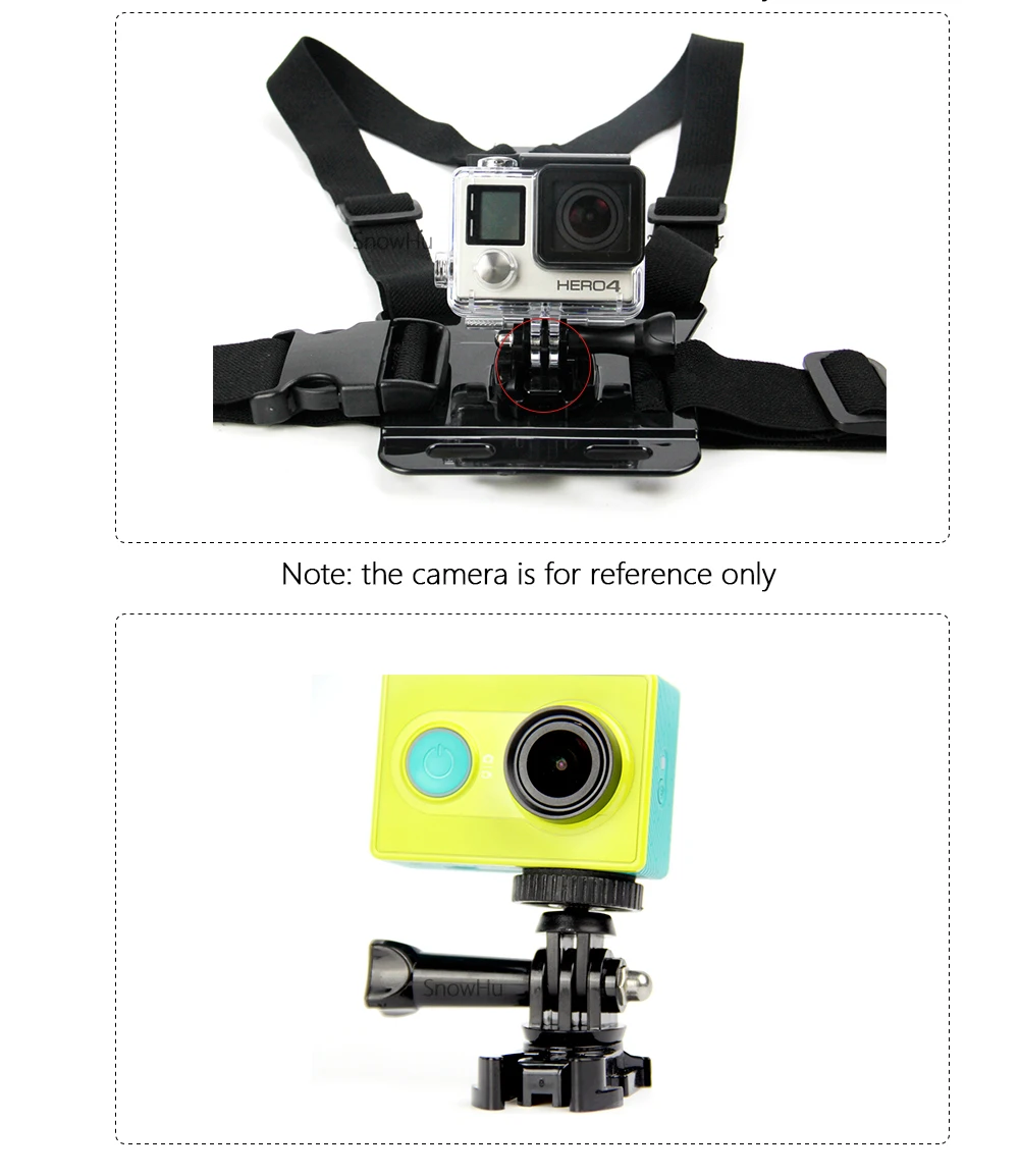 Аксессуары snowhu для GoPro 360 градусов вращающаяся Пряжка основание вертикальная поверхность Крепление Адаптер для Go Pro Hero 8 7 6 5 xiaomi GP203