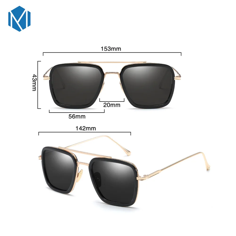 MISM Men Sunglasses Fashion Avengers Tony Stark Flight 006 Style Brand Design Sun Glasses Oculos de sol | Аксессуары для одежды