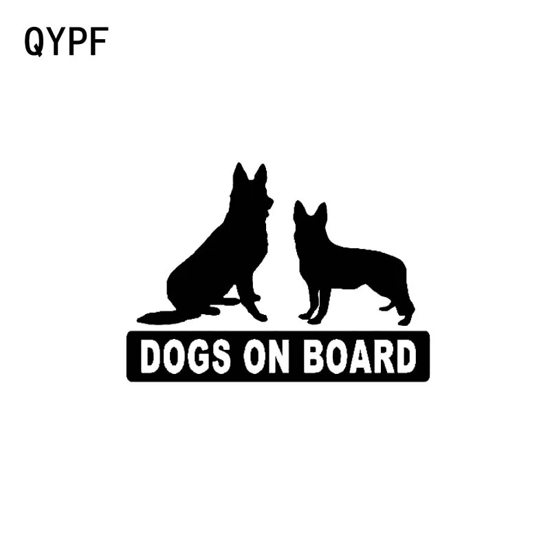 

QYPF 14.8CM*10.8CM DOGS ON BOARD Funny Car Motorcycle Sticker Decal Vinyl Black Sliver C14-0210