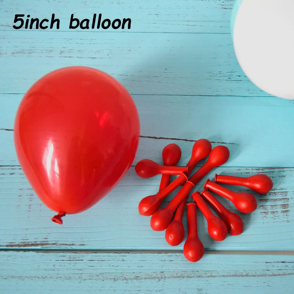 5inch red Воздушные латексные воздушные шары, украшения для дня рождения, Детские воздушные шары, мини-Воздушные шары, вечерние, 50 лет - Цвет: 5inch red