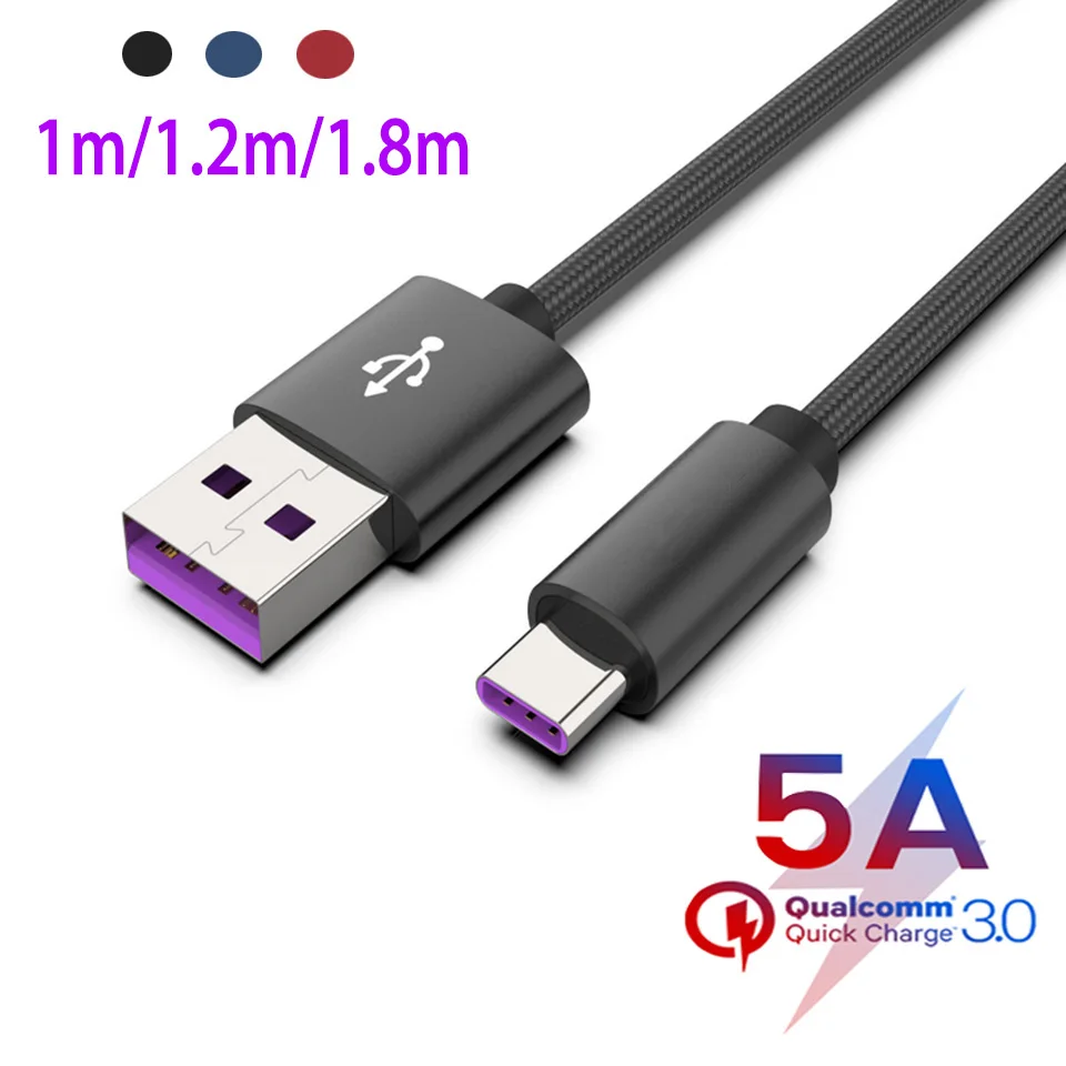 Кабель usb type-C для быстрой зарядки кабель 3 0 UsbC Xiaomi Mi9 Redmi Note 7 Pro samsung Galaxy S10 S10e + M20 |
