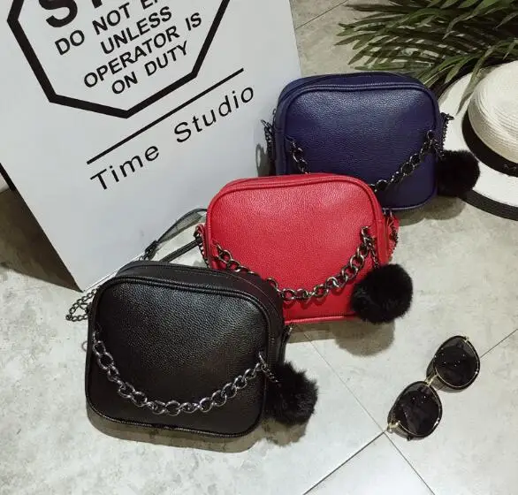 Chain Design Women Crossbody bag small Square leather Messenger bag shoulder bag handbags cross body bag