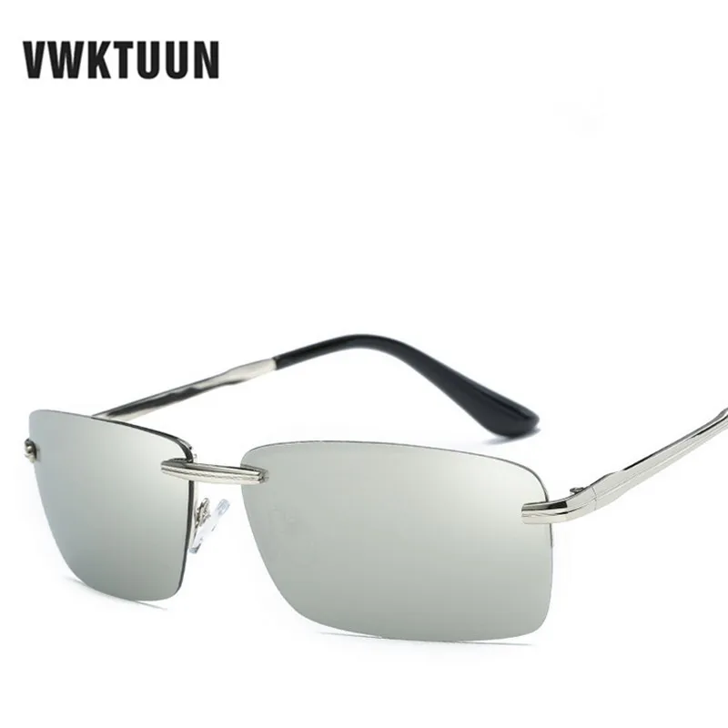Солнцезащитные очки VWKTUUN Мужские поляризационные без оправы прямоугольной формы