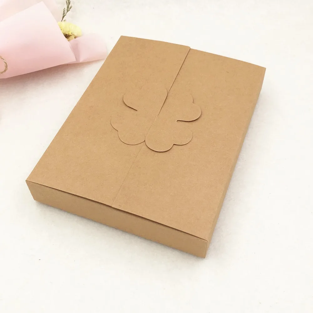 24 шт 16x12 6x2 5 см крафт бумага Lucky Clover подарочные коробки DIY ручной работы Нож для