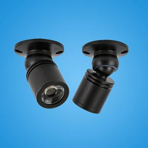 Горячая Распродажа, 1 Вт черный светодиодный светильник, круглый светильник, потолочный светильник, алюминиевый светильник для ювелирных изделий, освещение для кухни