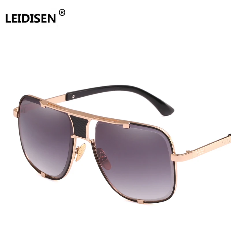 Мужские квадратные солнцезащитные очки LEIDISEN брендовые дизайнерские унисекс с