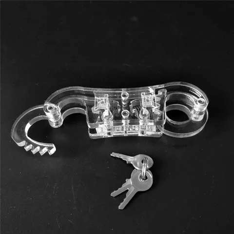 Последние прозрачные хрустальные удерживающие манжеты для большого пальца с замками бандажный наручники для рабов БДСМ взрослые секс-игрушки для мужчин и женщин