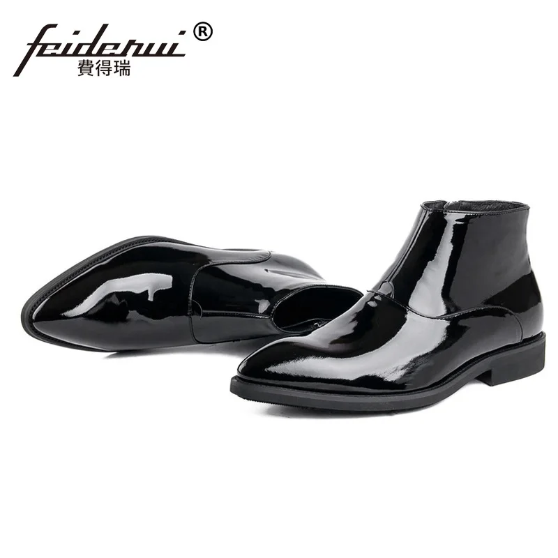Новое поступление роскошные мужские свадебные туфли из лакированной кожи с