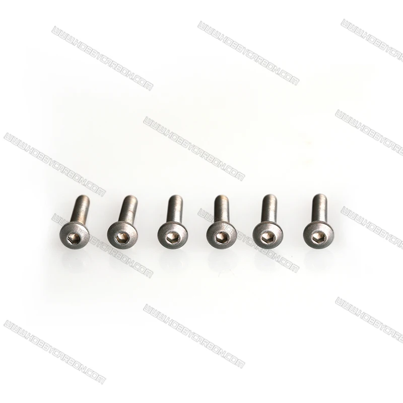 HOBBY CARBON Free shipping 20pcs/lot M3x8mm ISO7380 m3 Titanium Button Hex head Bolt Screws up grade nature color for RC toys | Игрушки и