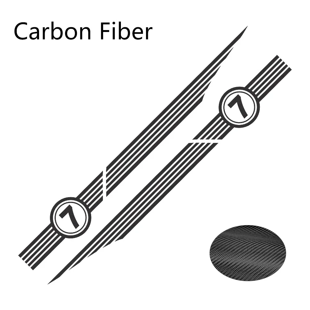 Carbon Fiber Автомобильный Стикеры стильная укладка Авто длинные штаны с полосками, DIY настенные наклейки для Mini Cooper R56 R57 R58 R50 R52 R53 R59 R61 R60 F60 F55 F56 F54 - Название цвета: Carbon Fiber