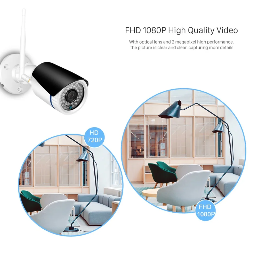 ANBIUX двухсторонняя аудио Wi-Fi IP камера Full HD 1080P 720P Беспроводная Проводная ONVIF P2P охранная сигнализация CCTV пуля наружная камера iCSee