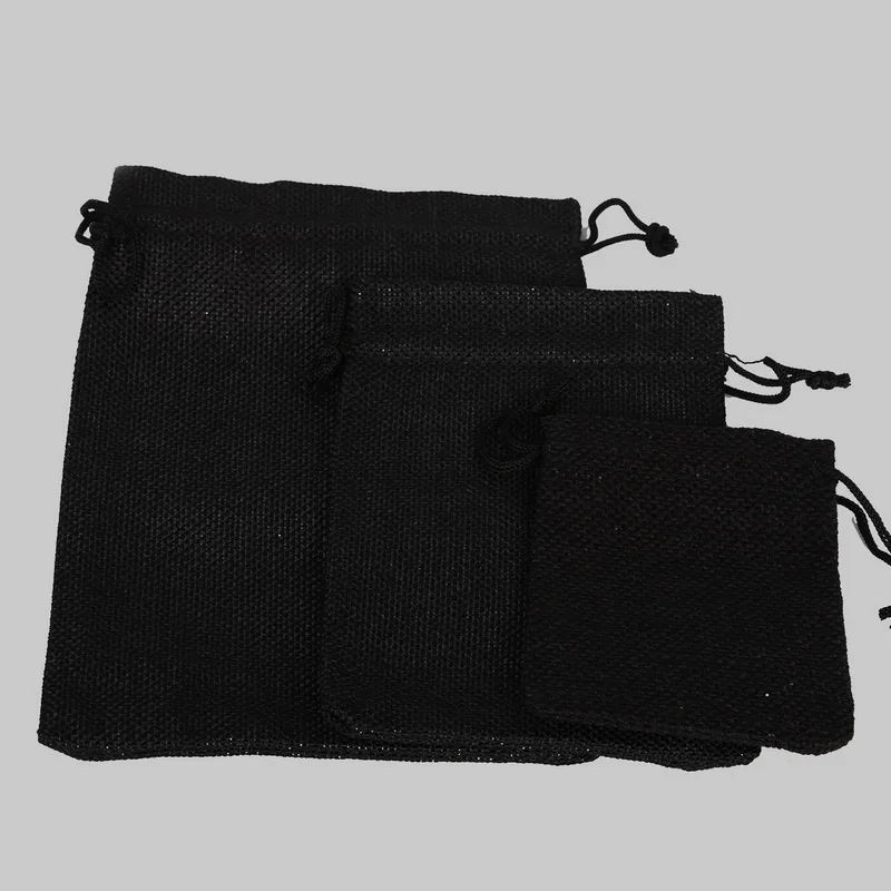 Новое поступление 5 шт./лот Черные Декоративные сумки льняная Хлопковая Сумка на