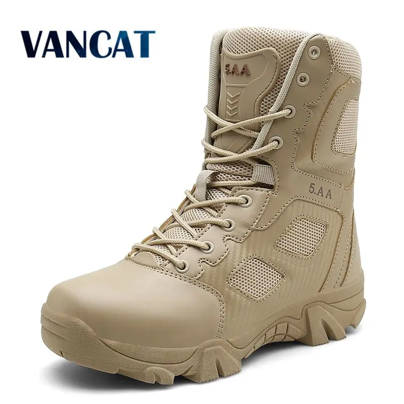 Vancat/Большие размеры 39-47 Тактические Мужские ботинки в стиле пустыни
