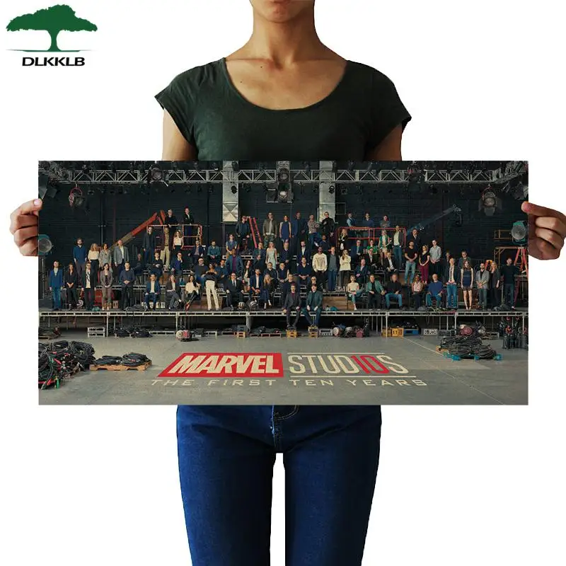 As show DLKKLB Marvel плакат Мстителей Vintage10 юбилей главный герой фильм гостиная спальня декоративная живопись наклейки на стену - Цвет: As show