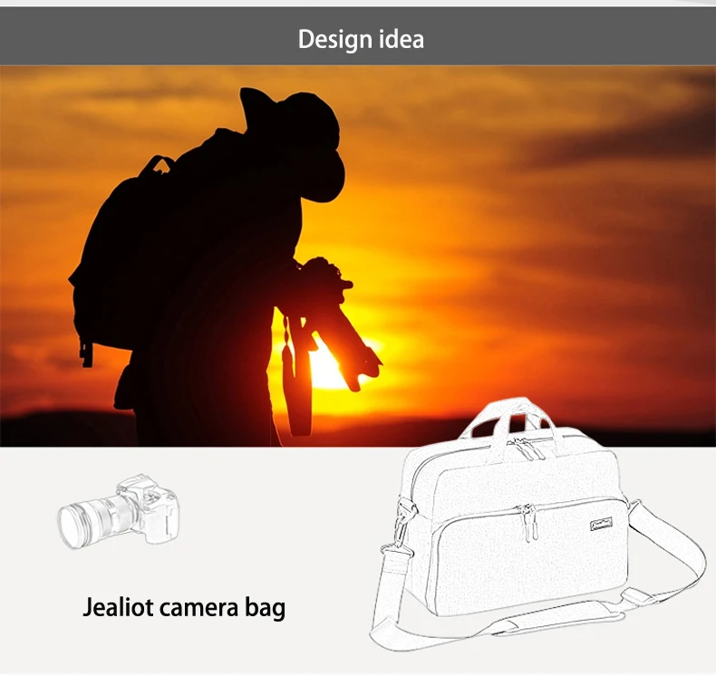 Jealiot dslr сумка для камеры SLR цифровая камера для женщин и мужчин сумки на плечо для путешествий водонепроницаемый чехол для объектива Видео Фото для canon 1300d Nikon
