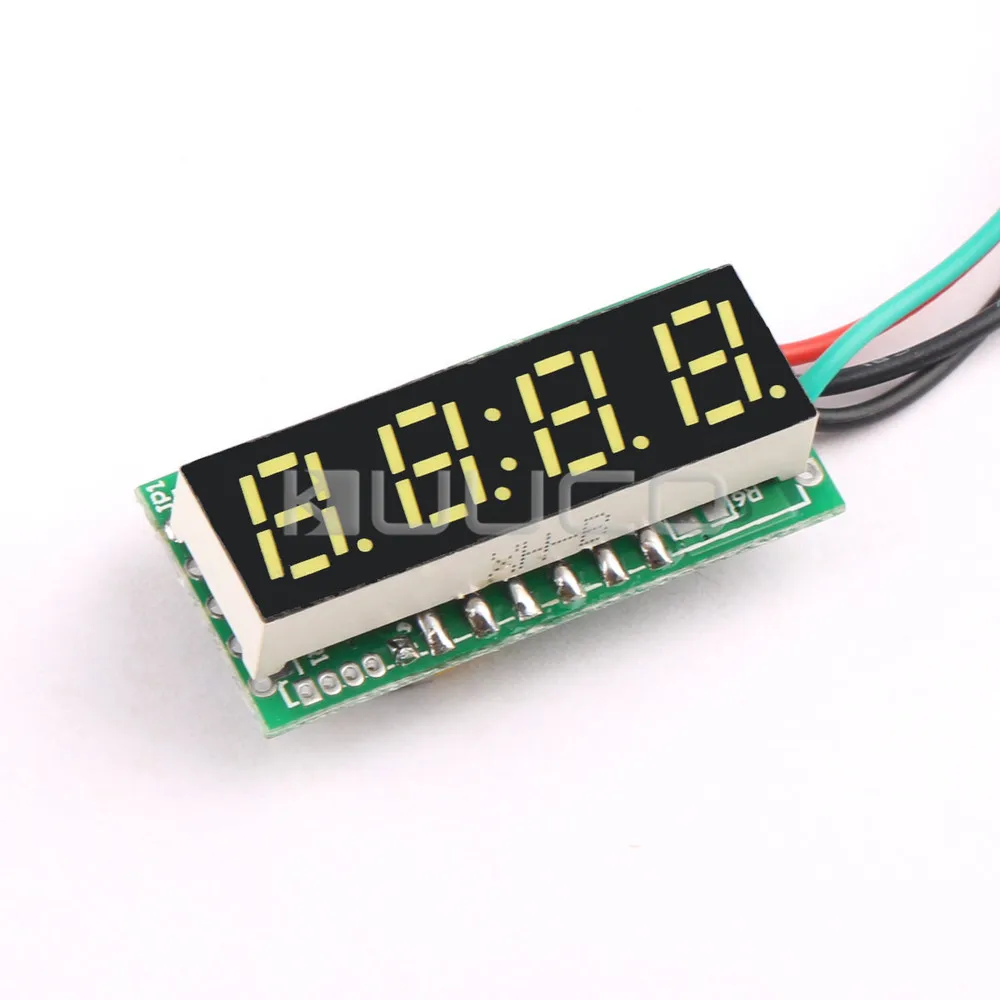 Цифровой измеритель 0 28 &quotБелый светодиодный часы DC12V 24 V Настольные Цифровые