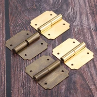 2pcs brass furniture hinges cabinet drawer door hinge antique bronze decorative hinges fittings for jewelry box 3329mm