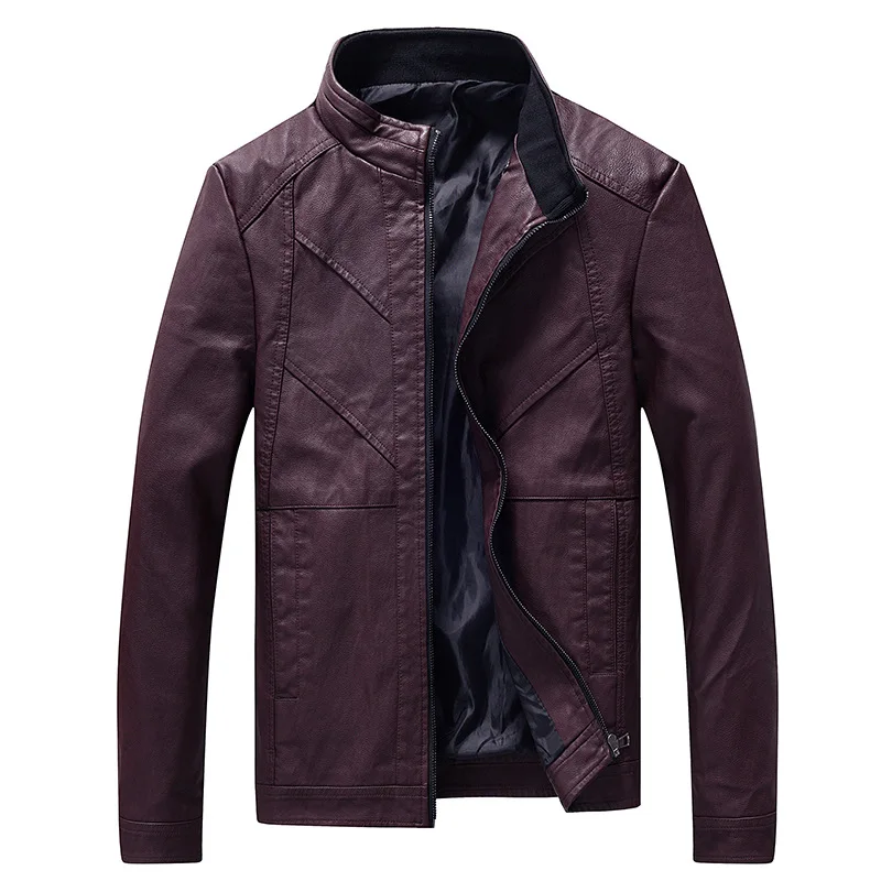 

MRMT 2022 Brand New Men's Jackets Leisure Washed Motorcycle Leather Pu Leather Collar Overcoat for Male Jacket Coat