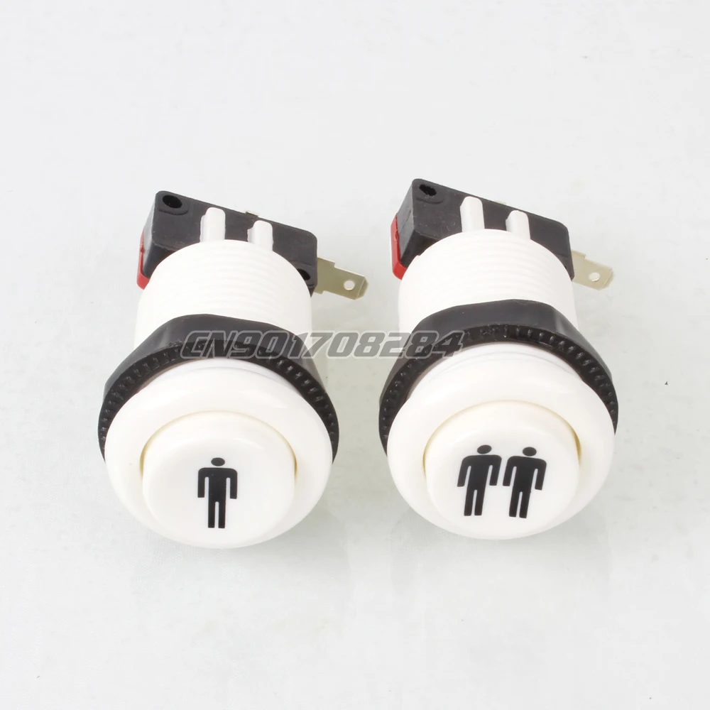 Новый 30 мм один игрок + два игрока пусковые кнопки для аркадных игр джойстик