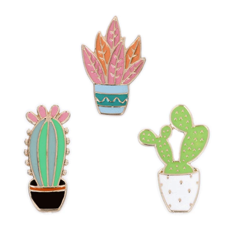 3 шт./компл. креативный милый кактус растение летний праздник бутоньерка воротник