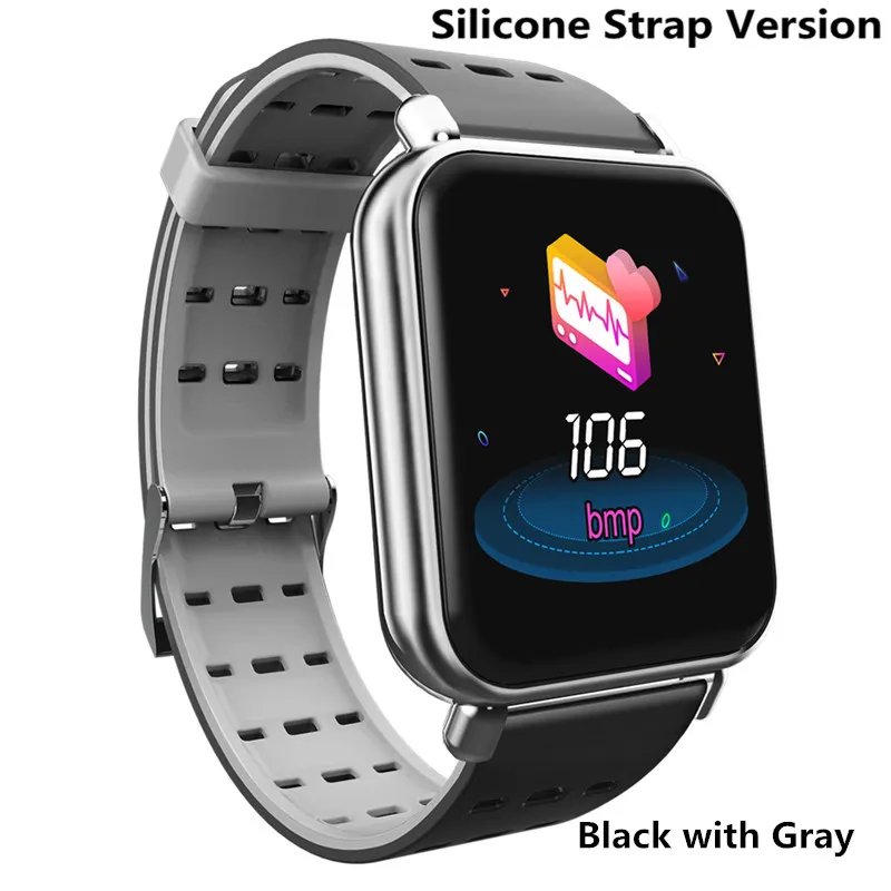 Смарт-браслет Greentiger Y6 Pro, IP67, водонепроницаемый, Bluetooth, умные часы, пульсометр, кровяное давление, кислород, фитнес-трекер, браслет - Цвет: silica black gray