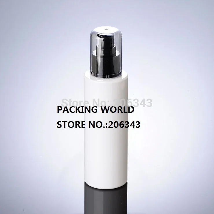 100 мл белая бутылочка PET черный насос для лосьона/эмульсии/эссенции/сыворотки //