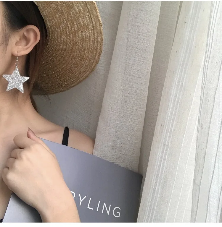LUMPER ювелирные изделия элегантный подарок крюк серьги звезда Ретро блестки