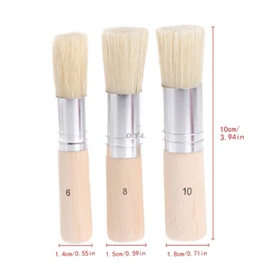 Кисти для трафаретов, из свиной щетины, 3 шт.