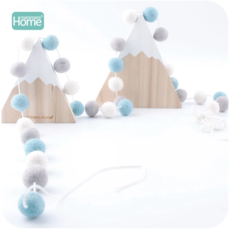 MamimamiHome 20 шт. шерстяное Войлочное кольцо шар розовый белый украшения Baby Shower