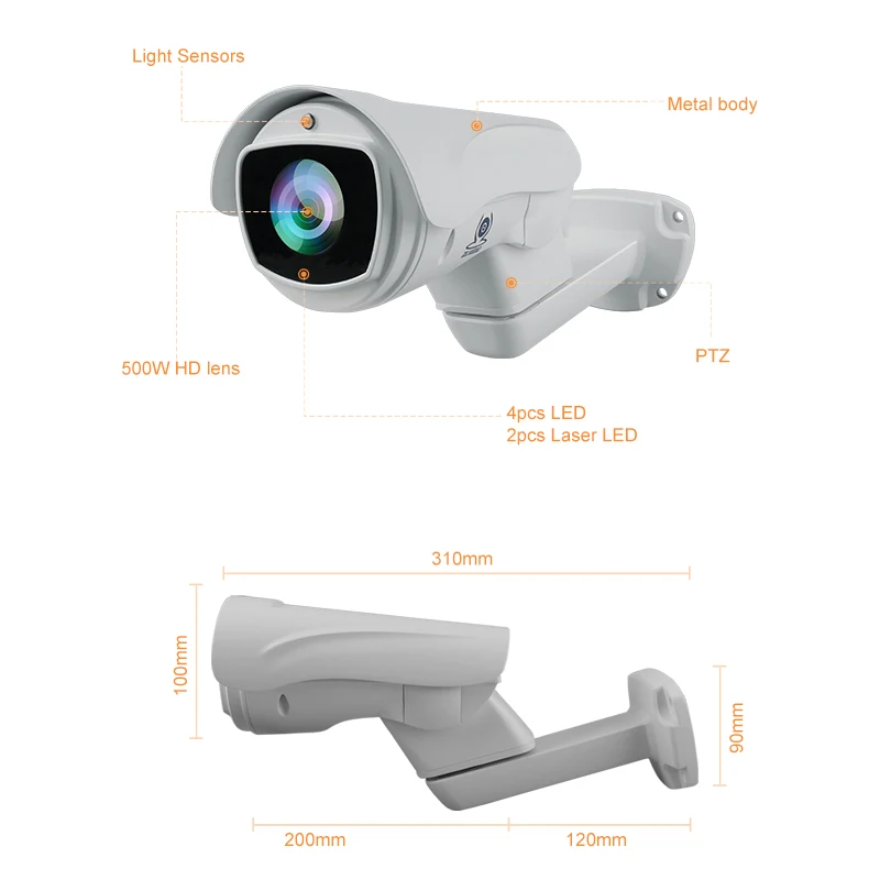 ZSVEDIO POE IP камера 2MP/5MP супер HD 2592x1944 панорамирование/наклон 4x/10x оптический зум
