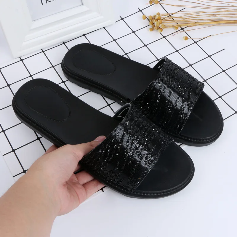 Брендовые летние женские шлепанцы пляжные сланцы модная Уличная обувь с