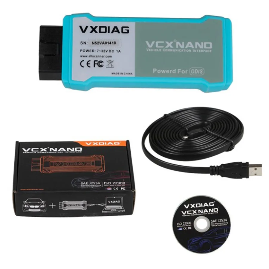 Версия Wifi VXDIAG VCX NANO 5054 ODIS 3 10 поддержка протокола UDS многоязычный диагностический